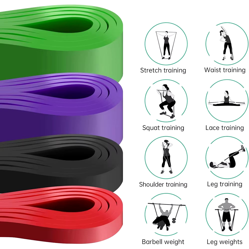 Heavy-Duty Latex Resistance Bands for Pilates and Strength Training - Elastic Pull-Up Assist for Home Gym Fitness